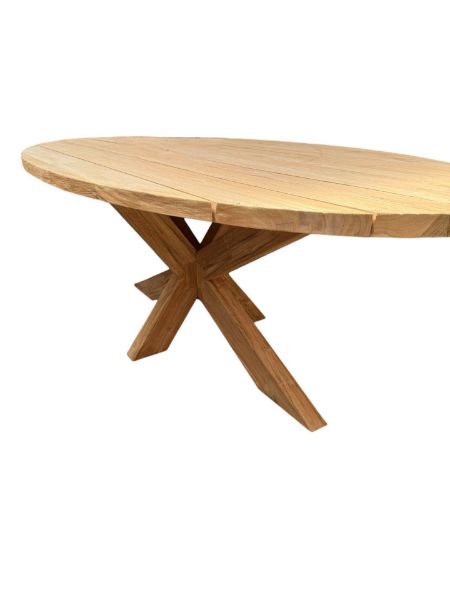 Image sur Garden Table Oval - Rustic - 240cm