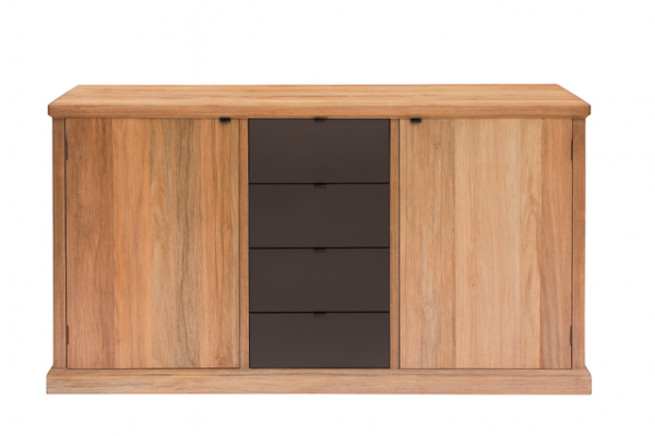 Afbeelding van Dressoir, 4drs, 4black drws